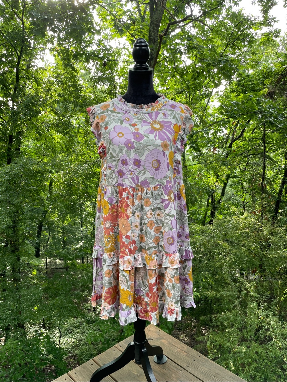 JODIFL FLORAL TIERED DRESS